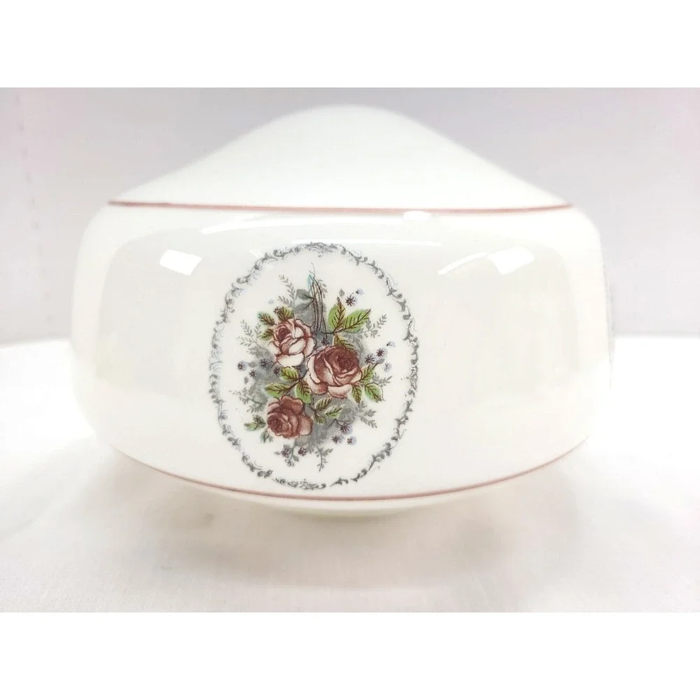 Vintage Floral Milk Glass Ceiling Light Fixture Acorn Globe‎ 3 7/8